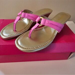 Lilly Pultizer size 8 Mckim wedge color Prosecco Pink
